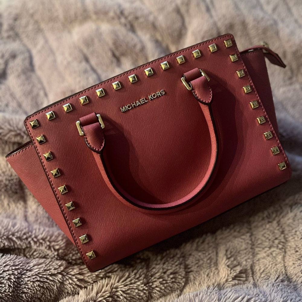 Michael Kors Red Studded Women's Bag